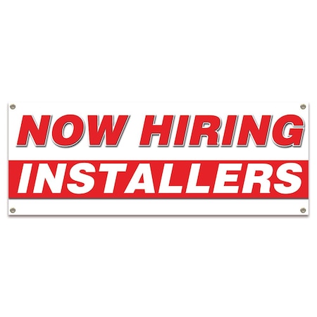 Signmission Now Hiring Installers Banner Apply Inside Accepting Application Single Sided B-30261